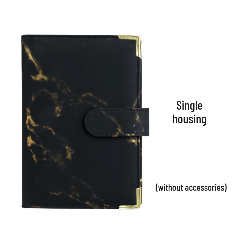Marble Pattern A6 PU Leather 6-Hole Binder Journal Notebook for Cash Budget