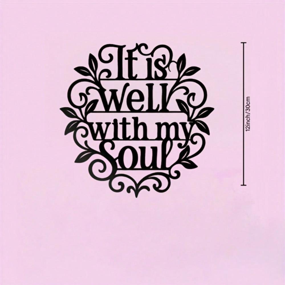 Metal Wall Art My Soul Laser Cut Floral Ornament Home Decor Gift Housewarming Birthday