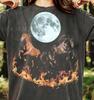 Horse Moon Fire Wildlife Nature Horses On Fire Full Moon Comfort Colors® Tshirt, Tees,