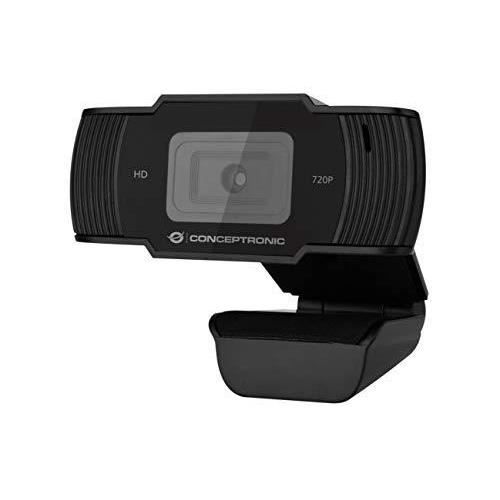 Webcam HD - CONCEPTRONIC - AMDIS05B - 720P - Noir - Avec Microphone