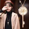 Schlüssel Halskette Damen Schlüsselbein Kette Einfach Vielseitig Damen Partner Anhänger Pullover Kette Lang