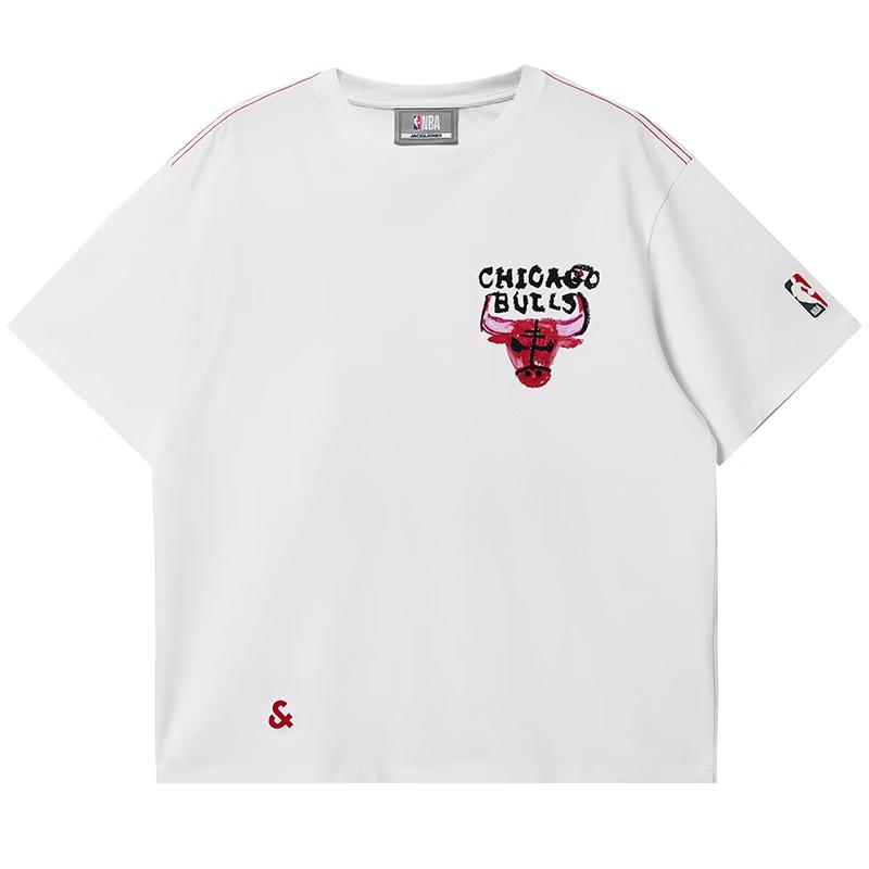 JACK&JONES Men's NBA Chicago Bulls Cotton Graphic T-Shirt