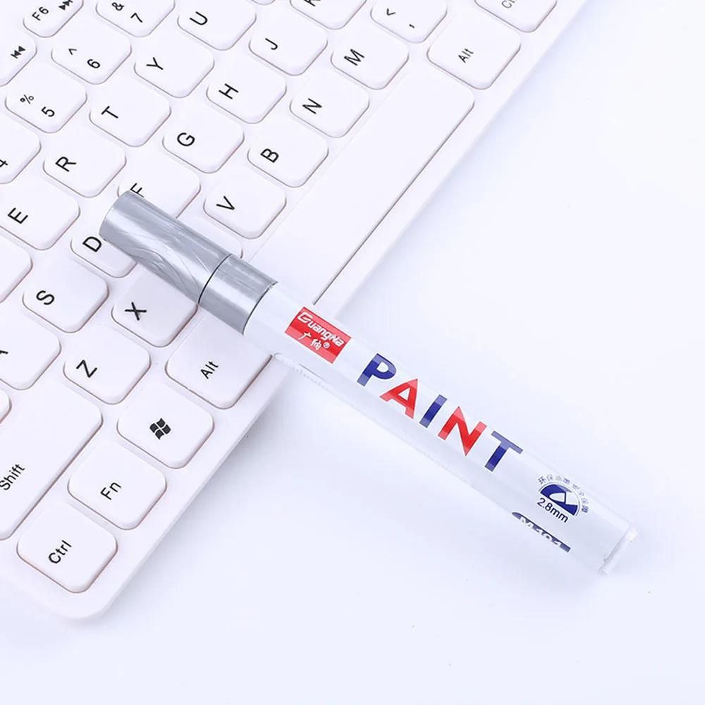 1PCS Car Paint Pen Waterproof Car Wheel Tire Oily Painting Mark Pen Auto Rubber Tyre Tread Metal Permanent Paint Marker Touchup Paint2