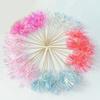 10Pcs Wooden Cake Decorations Colorful Tinsel Cake Insert Sticks Embellishments For Birthday Wedding Anniversary Party