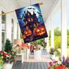 Halloween Pumpkin Haunted House Flag - Double-Sided Polyester Garden Decoration, Outdoor Yard Lawn Banner, No Electricity Needed - 1pc
