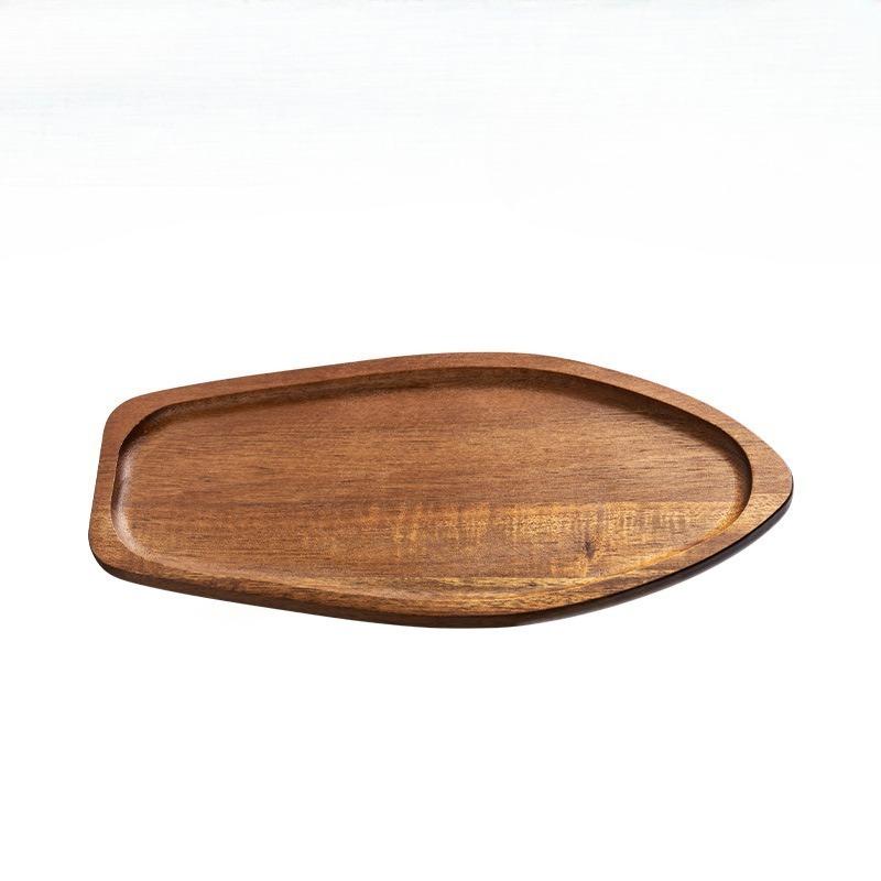 Wooden Tea Coffee Tray Japanese Style Fruit Dessert Candy Plate Wood Decorative Bread Snack Cake Food Dish Trays Tableware
