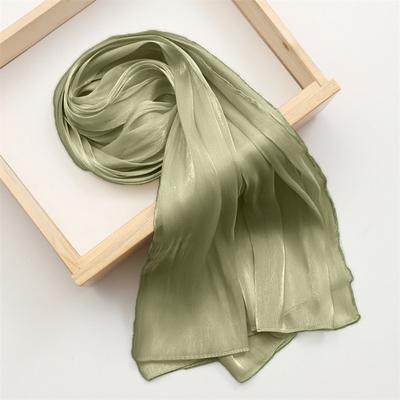 180x70cm Damen Kopftuch Schal Uni Turban UV Farbe Seidig Schutz Vielseitiger Schal