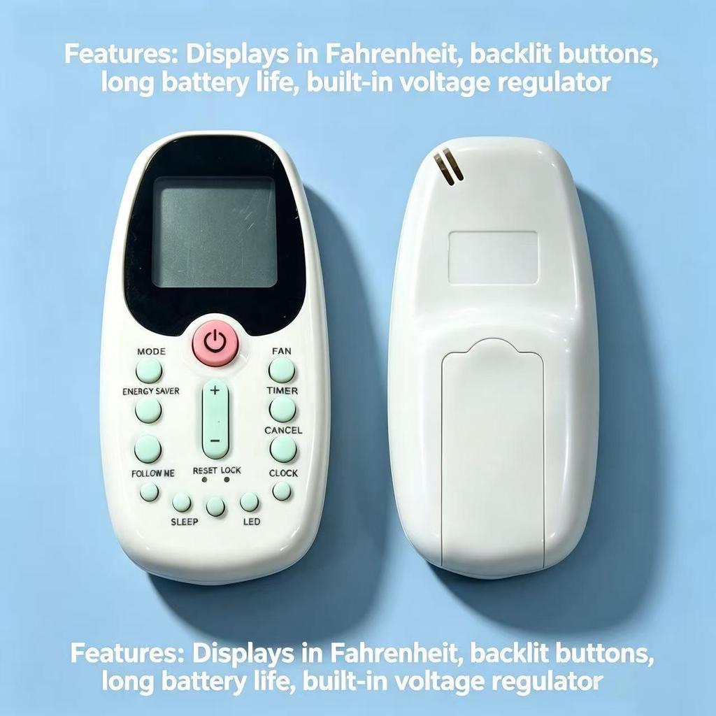 R06/BG Backlit Remote with Fahrenheit & Standard Mode for Midea Central AC.