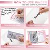 A6 Money Saving Organizer PU Leather Budget Binder Marble Notebook Budgets Planner  Envelope Office School Supplies