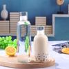 Ins Style Clear Blank Glass Bottle Cup Water Bottle High Borosilicate Glass Cup Solid Transparent  Fashion Travel Drink Cup