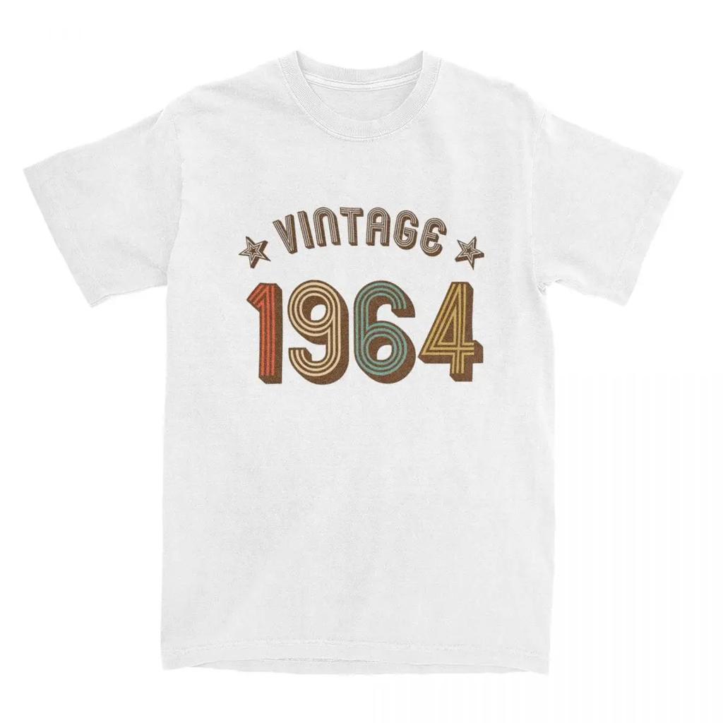 Camisetas Vintage de 60 Cumpleaños de 1964 Hombres Mujeres Algodón Gente Increíble 60 Años Regalos Camiseta Manga Corta Idea de Regalo