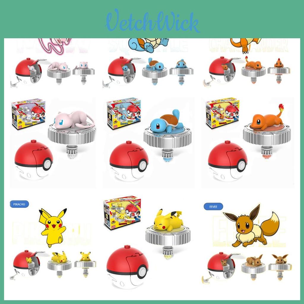 Pokemon Transforming Toy Pikachu Charmander Spinning Battle Gyro
