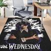 1pc Tim Burtons Wednesday Carpet for Playroom Bedroom Living Room Sofa Home Decor,kids Game Area Rug Non-slip Floor Mat Y82673