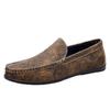 Men's British Style Breathable Leather Loafers: Soft Sole Slip-on Casual Driving Shoes