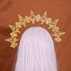 Antique Charm Metal Crowned Hairband For Women Comfortable Stylish Hairpiece For Weddings Event Daily Use