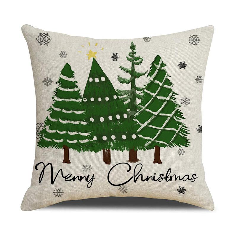 Simple and Versatile Christmas Decorative Pillow Letter Print Pillow Gray Set Sofa Pillow Cover