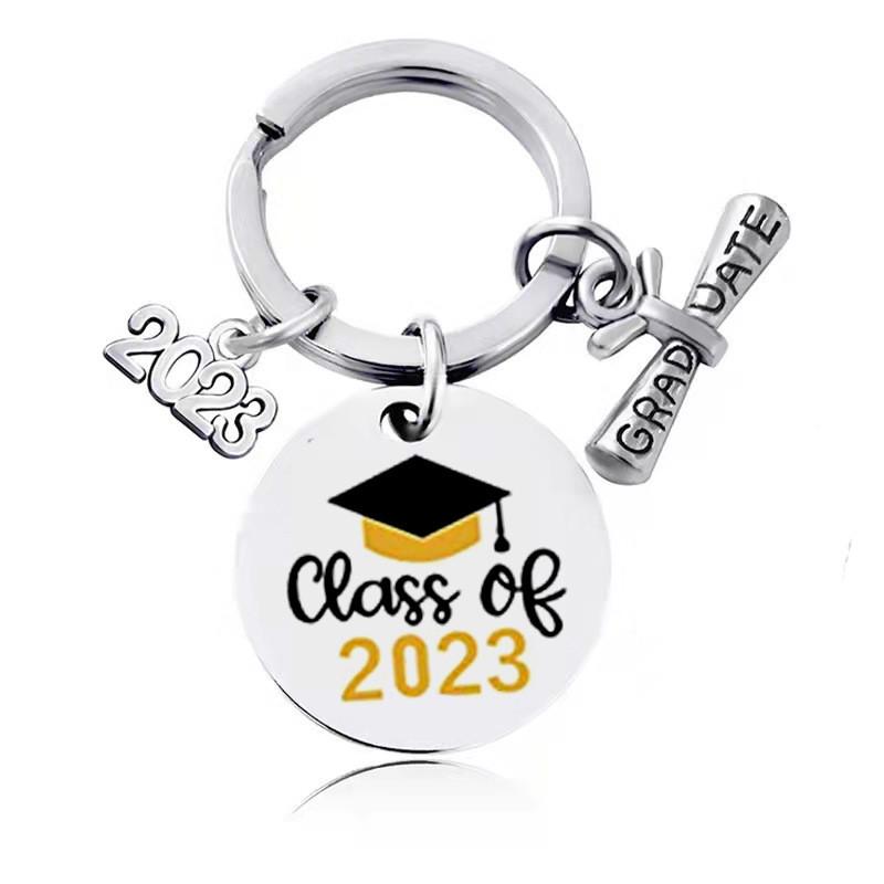 Unique Class Of 2023 Graduation Keychain Gift For Teachers In Vibrant Stainless Steel
