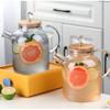 Large Capacity Amber Glass Water Pitcher