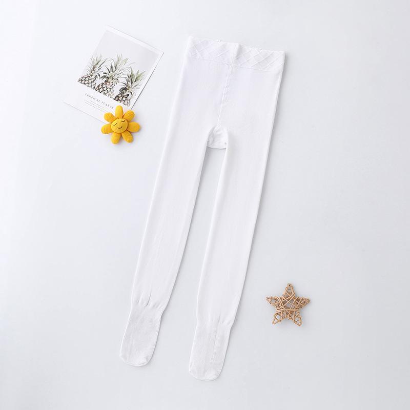 

Детские нескользящие хлопковые танцевальные носки и колготки белого цвета Medium size L (height 100-120) белый