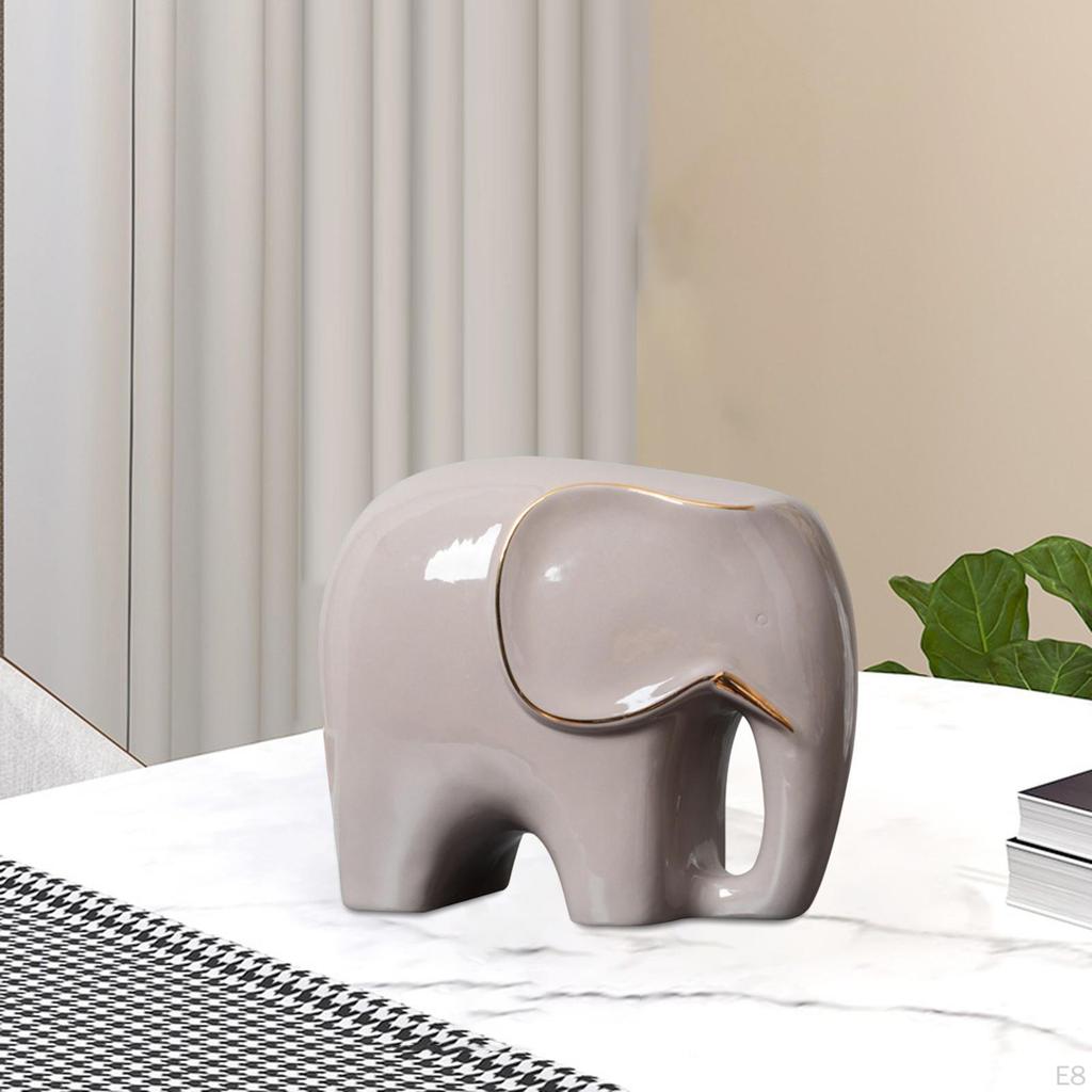 Artisanal Ceramic Elephant Sculpture for Stylish Home Decor
