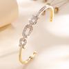 Fashionable and Exquisite Irregular Micro-paved Zirconia Open Bracelet for Women