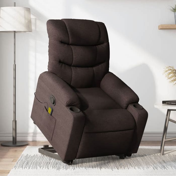 VidaXL Fauteuil Inclinable de Massage, Chaise de Relaxation avec Dossier et Repose-pied Réglables, Siège de Salon Salle de 3206659