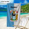 1PC Custom Name Beach Towel Coventry Football Club Crest Beach Towel, Suitable for Camping, Travel, Beach Accessories, Super Absorbent, Family Gift