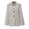 Women Gray Belted Pocket Elegant Big Size Blazer V-neck Long Sleeve Jacket Fashion Tide Spring Autumn