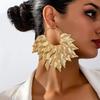 Metal Leaf Earrings for Women Simple Fashion Ear Jewelry Accessories Hot Sale Party Gift 2025 New Style
