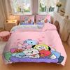 3pcs Kpop boy Character Bedding Set-Cute Cartoon Home Decor for Bedroom, Living Room, Hotel, Festival Gift, Travel Use, Daily Essentials1202