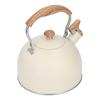 Whistling Kettle Stainless Steel Tea Kettle 2.5L Whistling Tea Pot Ergonomic Handle Teapot Beige
