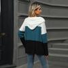 2024 Women's Color Block Zip-Up Hooded Long Sleeve Top - Autumn/Winter Collection