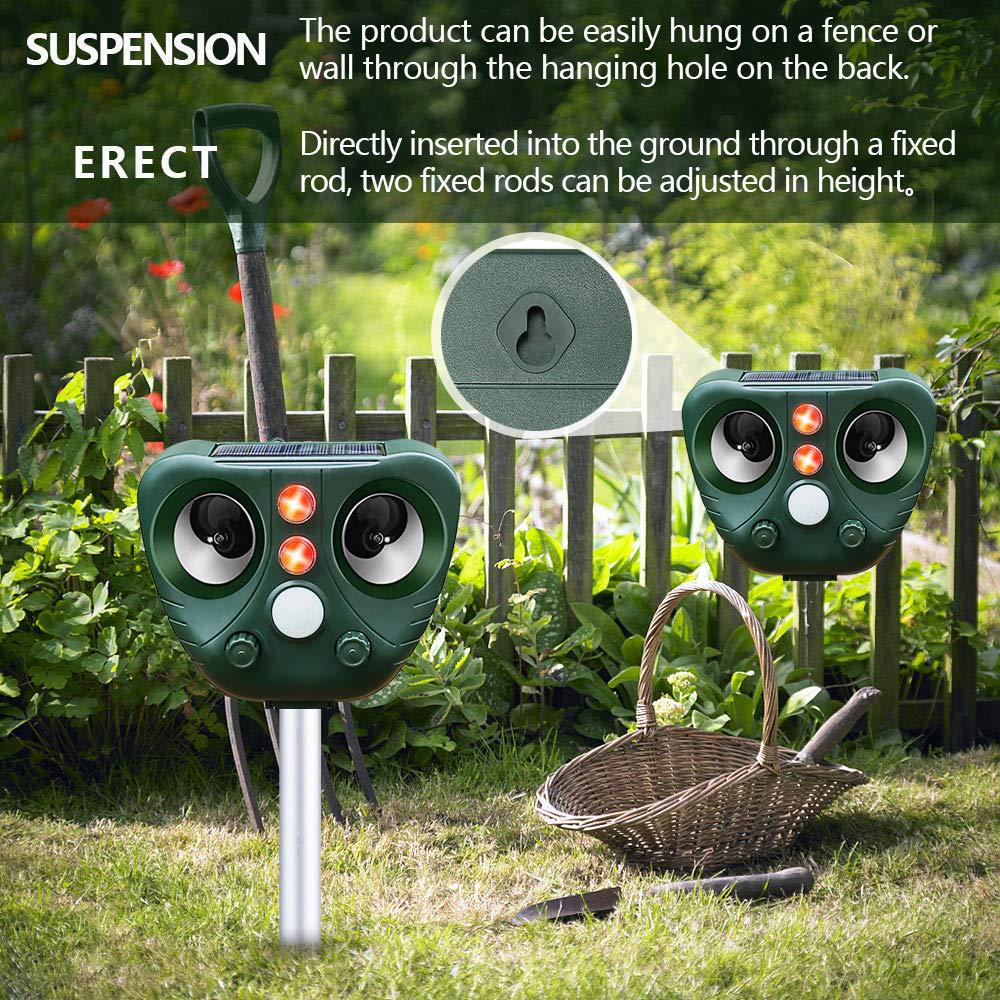 Ultrasonic Solar Animal Repeller: Dog, Rat & Bird Deterrent