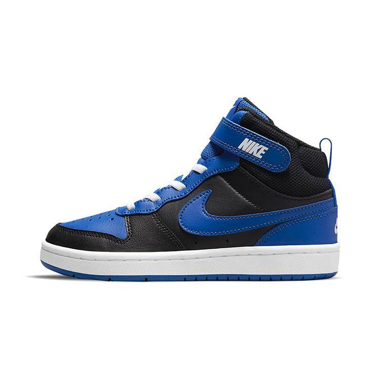 

Nike Court Borough Mid 2 PS Black Game Royal Kids Sneakers Blue White DM8873-001 33.5
