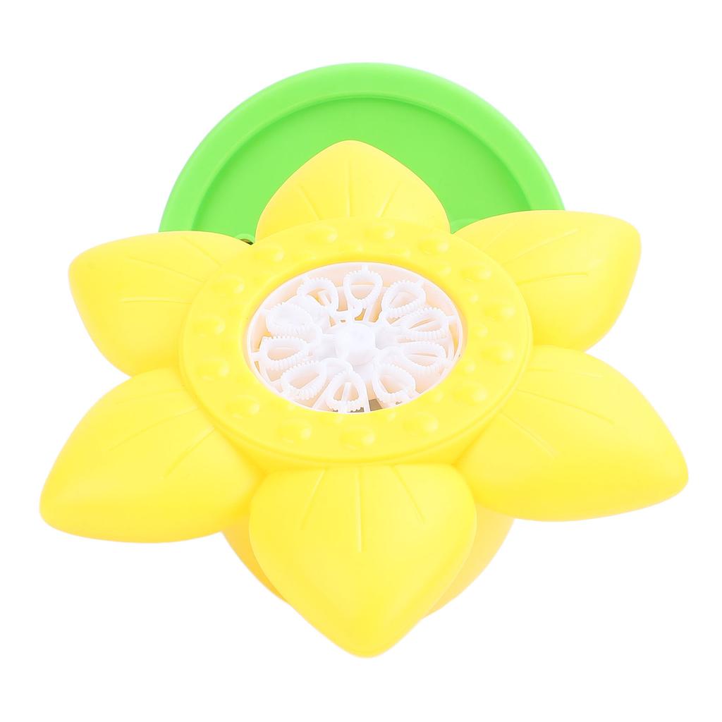 Seifenblasenmaschine mit LED-Licht und Musik Sonnenblume Elektrischer Seifenblasenmacher Batteriebetrieben Seifenblasen