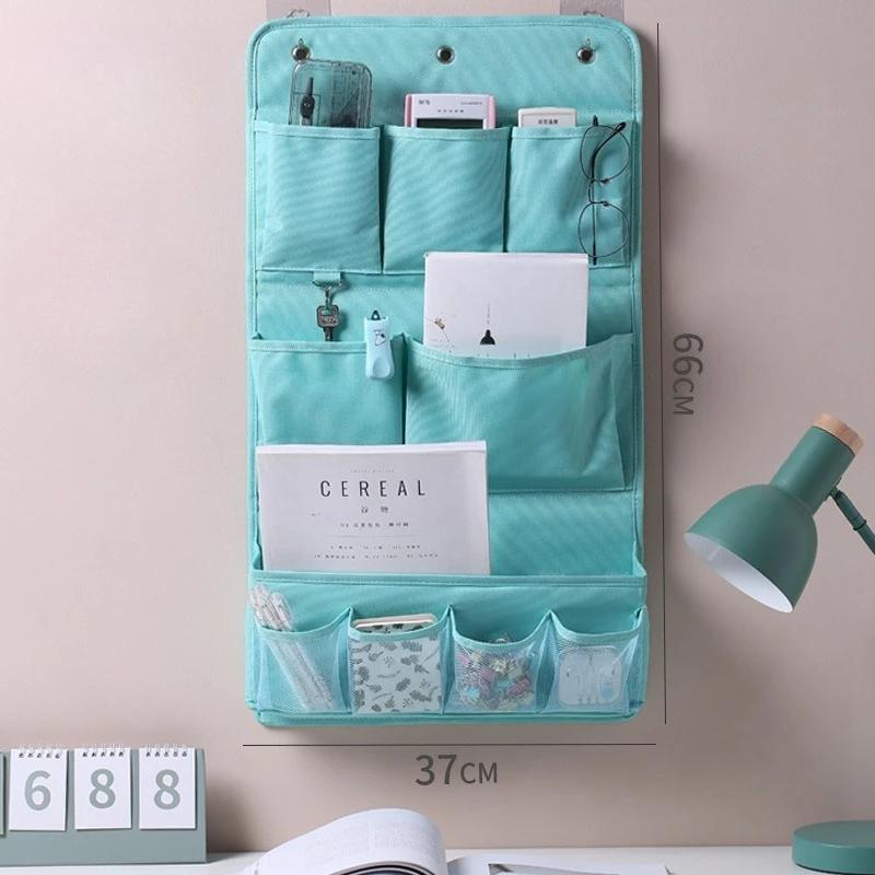 

Foldable Fabric Bedside Hanging Bag with Hook Pocket Organizer-Perfect for Dorm Room,Wardrobe Accessorie-Sturdy and Space-Saving