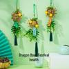 Dragon Boat Festival Bamboo Straw Hat Sachet & Mugwort Hanger Decoration