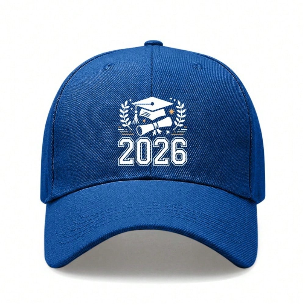 [Graduation Baseball Cap] 2026 Class Of Graduation Print Unisex Adjustable Breathable Lightweight Casual Outdoor Sports Baseball Hat For Men Women