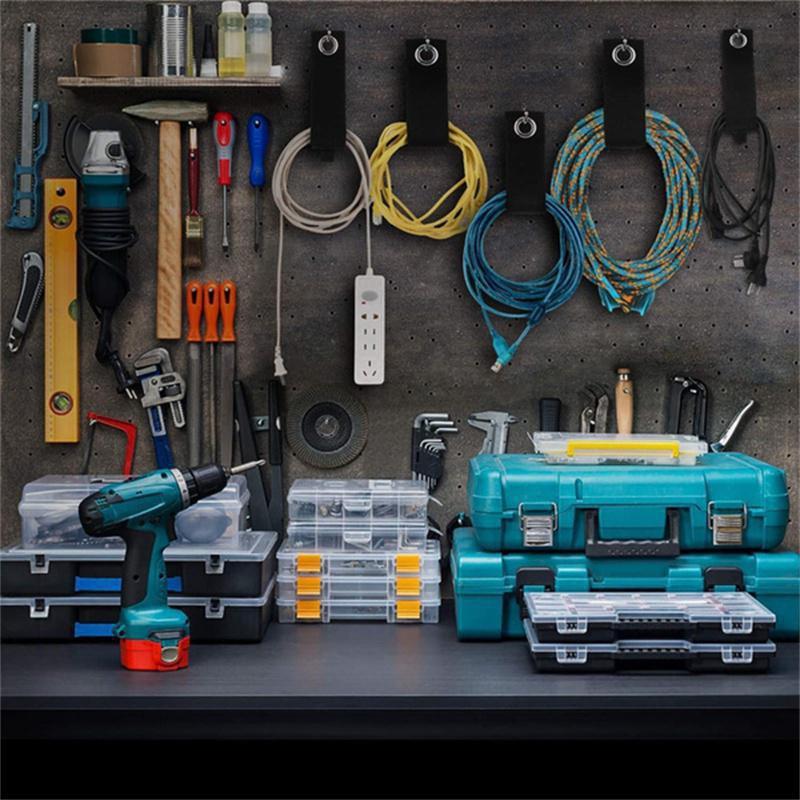 1 PC מחזיק רצועות עיטוף כבל מאריך רצועות אחסון כבדות שומר עטיפת חוט עבור ווי וקולבים למוסך ומארגן חנות