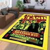 The Clash Punk Rock Concert Poster Montego Bay Jamaica 1982 Retro Silkscreen Art, Durable Easy Clean Warm Printed Floor Rug