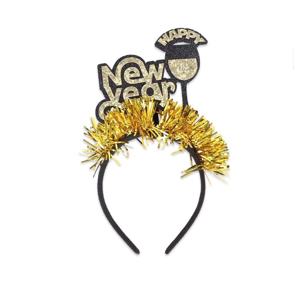 Party Decoration Christmas New Year Headpiece Star/Crown Glitter Hair Hoop  New Year Dress Up