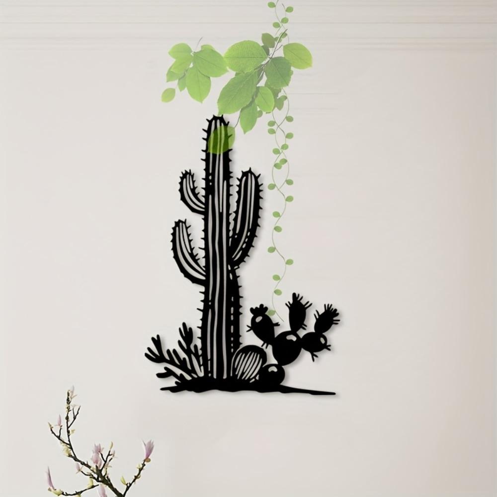Heavy Duty Iron Desert Wall Art Cactus Metal Decor Indoor Outdoor Landscape Gift