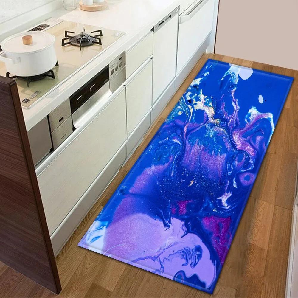Colorful Ink Texture Pattern Home Kitchen Floor Mat Door Front Decoration Floor Mat
