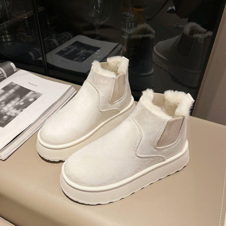 Snow boots winter velvet thickened warm non-slip snow cotton new large cotton shoes 35