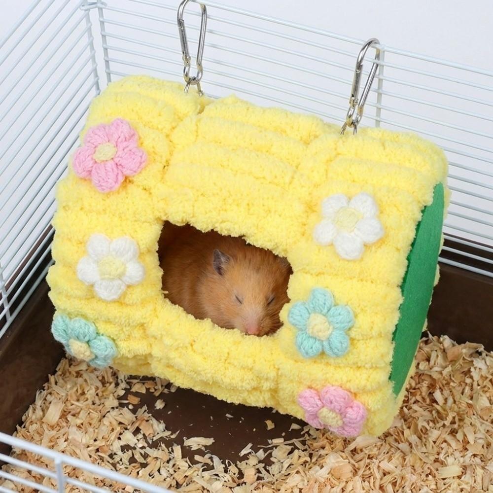 Soft Plush Bird Hanging Hammock Thickened Warm Parrot Tunnel Bed Cute Bird Hideaway Bird Cage