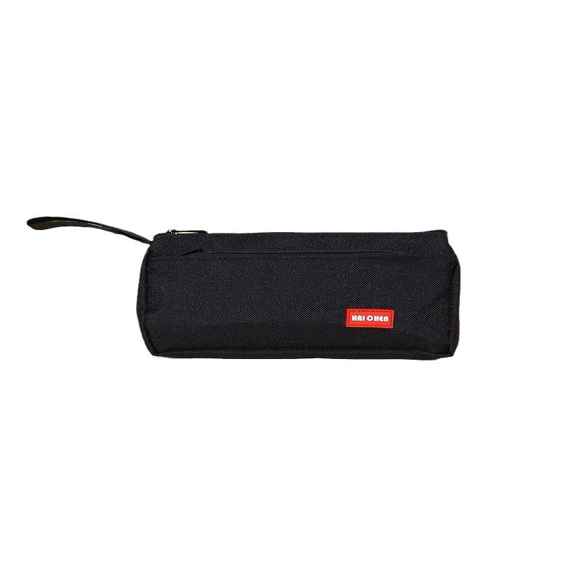 2025 new pencil case popular INS simple large capacity canvas middle school student stationery box portable pencil bag niche