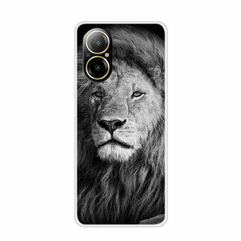 Soft Case For Realme C67 Painting Animals Luxury Silicone Phone Cover for Realme C 67 Protector Transparent Shell Clear Cases