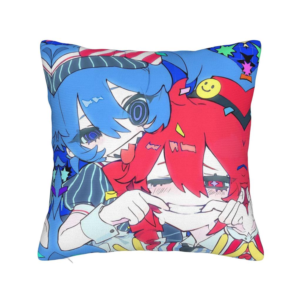 Chibi Mesmerizer Kasane Teto Square Pillowcases Sofa Kawaii Cushion Case Virtual Singer Home Decoration Pillowcase 40*40