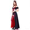 European-American Halloween Cosplay Red Heart Queen of Hearts Dress from Alice In Wonderland