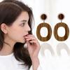 Suijue Schmuck Nna Gleiche Essigsäure-Version Transluzent Braun Unregelmäßige Textur Ohrringe